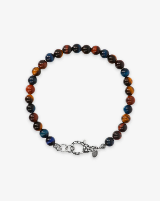 Multicolored Natural Stone Bead Bracelet