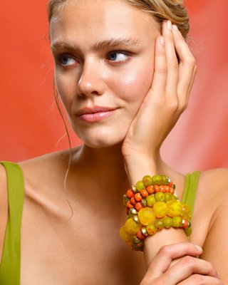 AjjourWorld Yellow Sprinkled Bracelet